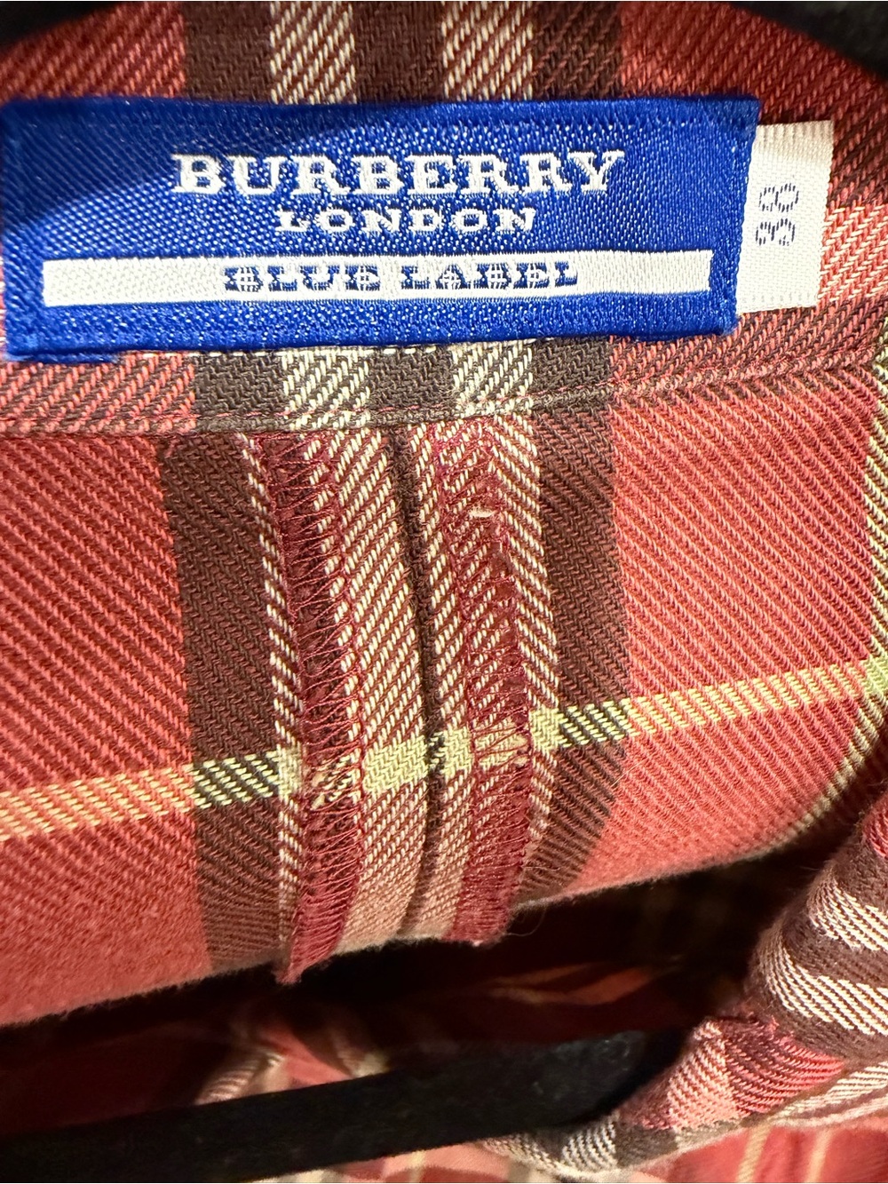 Burberry Red Plaid Button-Up Top - Picture 2 of 7